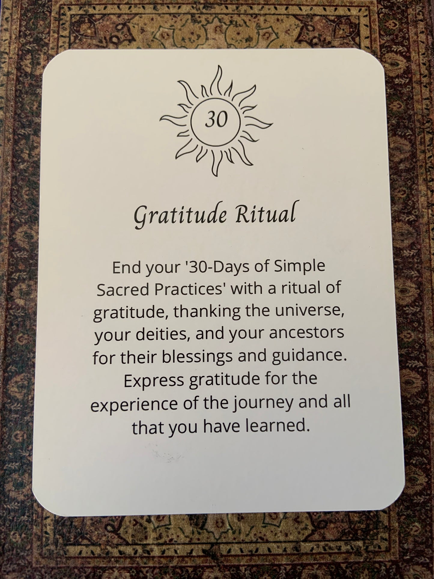 30-Days of Simple Sacred Practices Ritual Deck