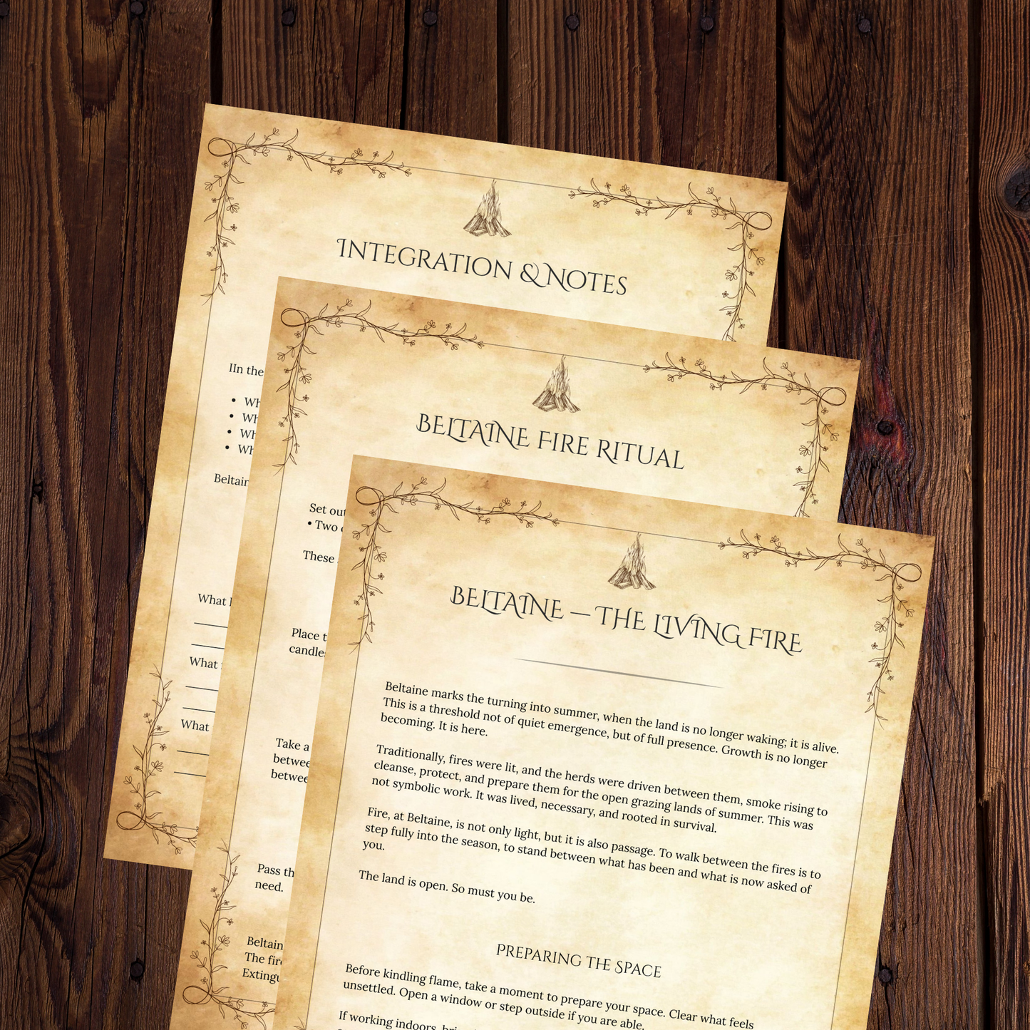 Beltaine Grimoire Pages