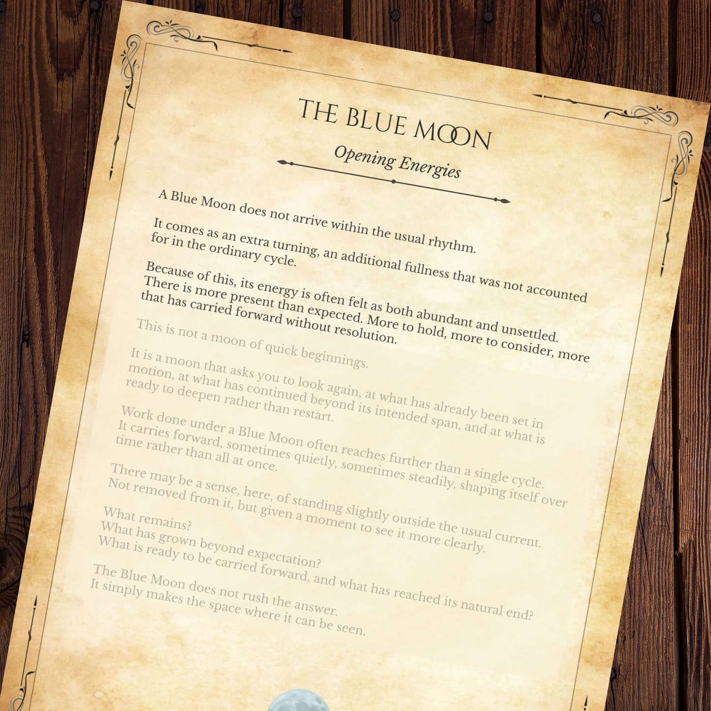 Blue Moon Grimoire Pages: A Complete Working
