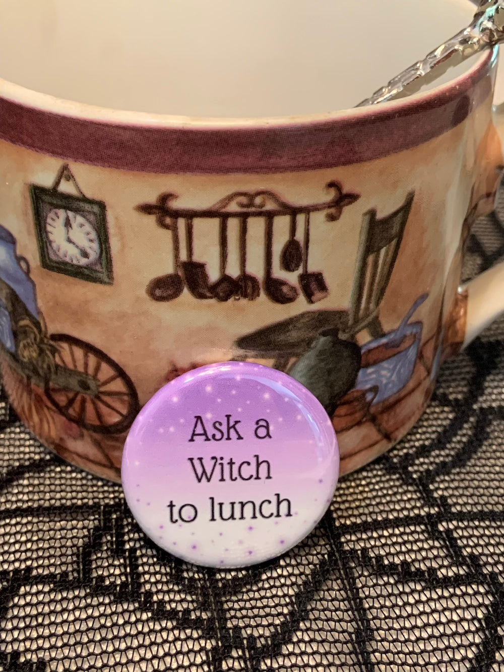 Ask a Witch to Lunch Button