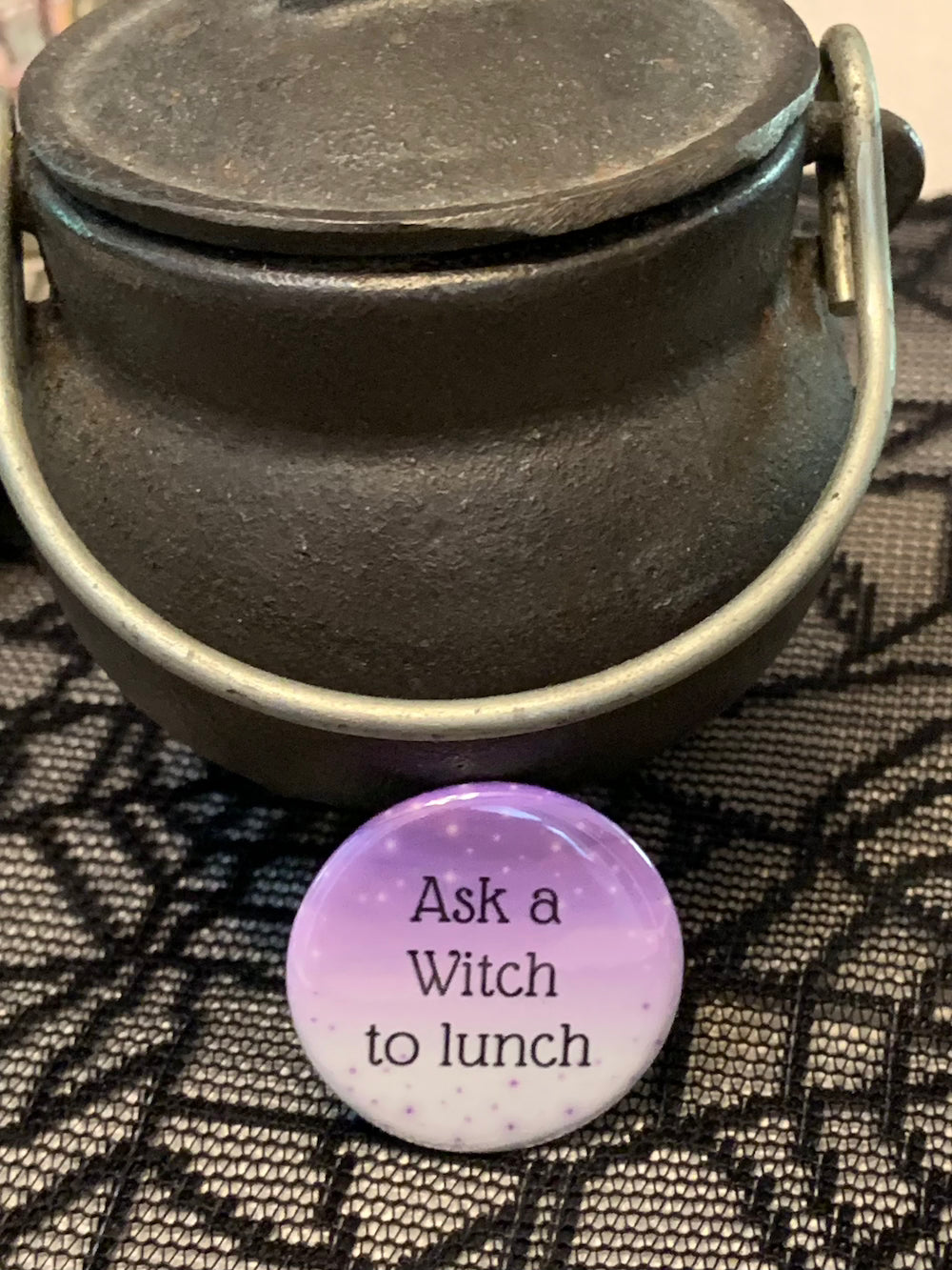 Ask a Witch to Lunch Button