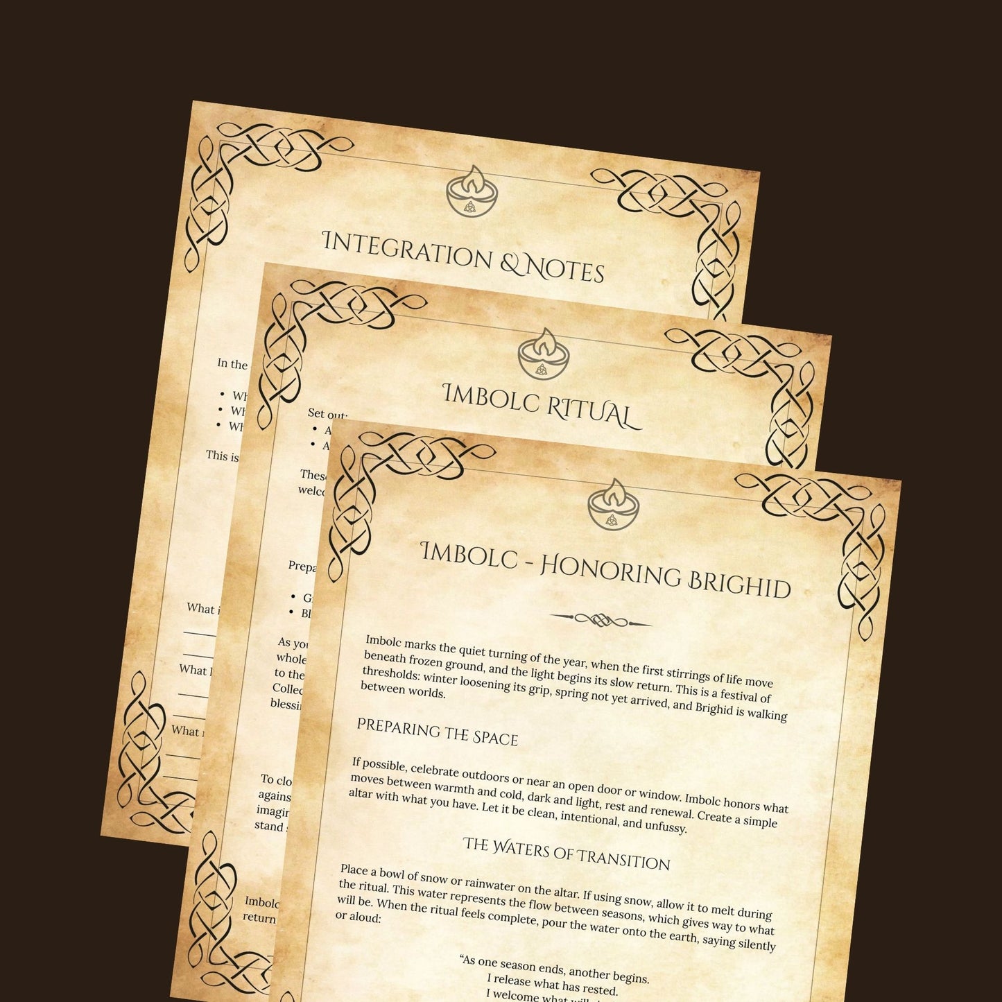 Imbolc Grimoire Pages