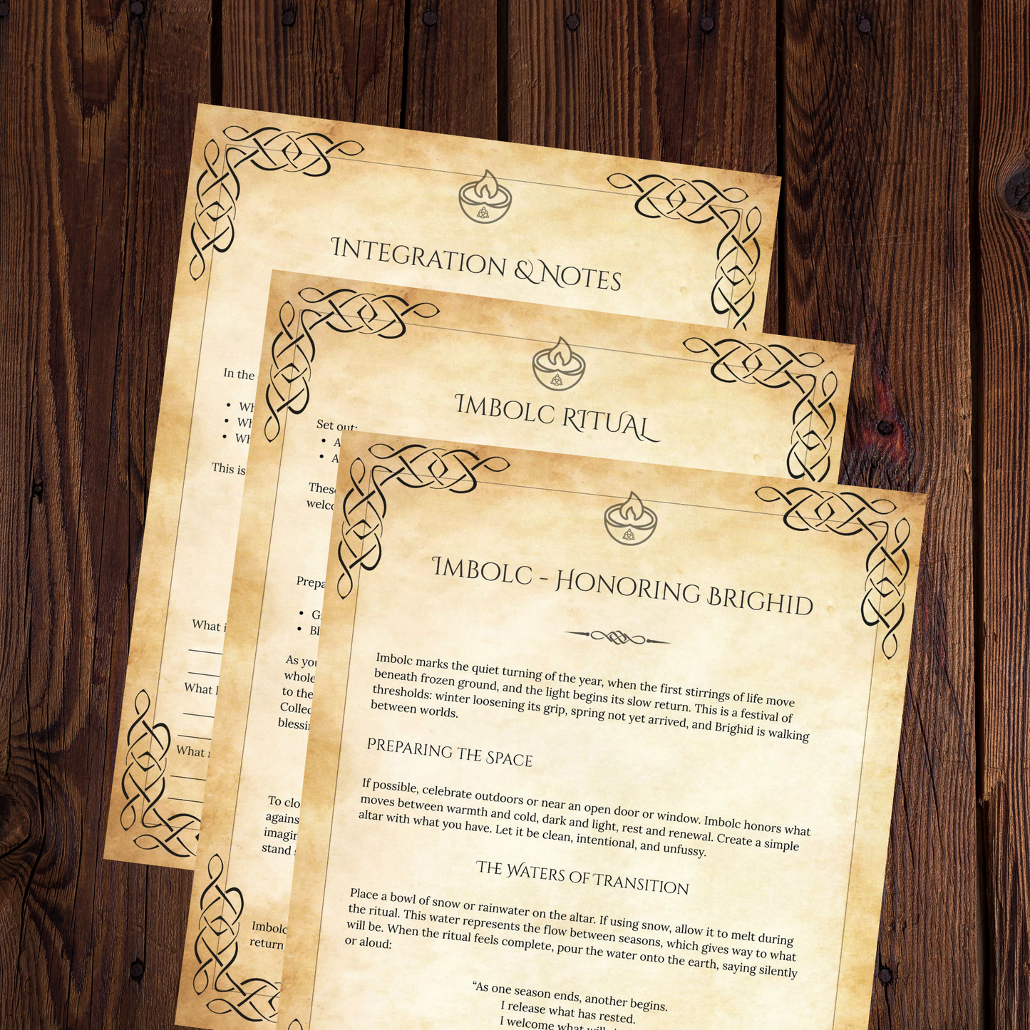 Imbolc Grimoire Pages