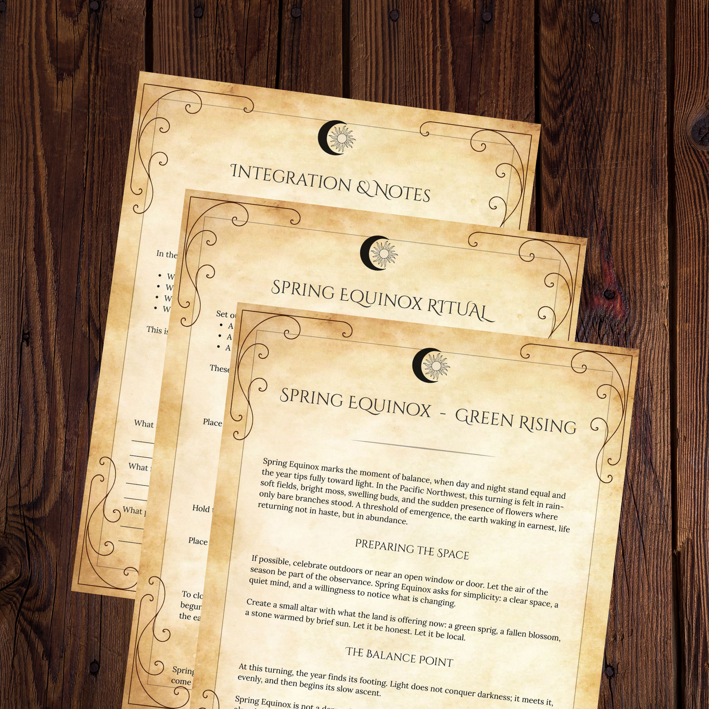 Spring Equinox Grimoire Pages