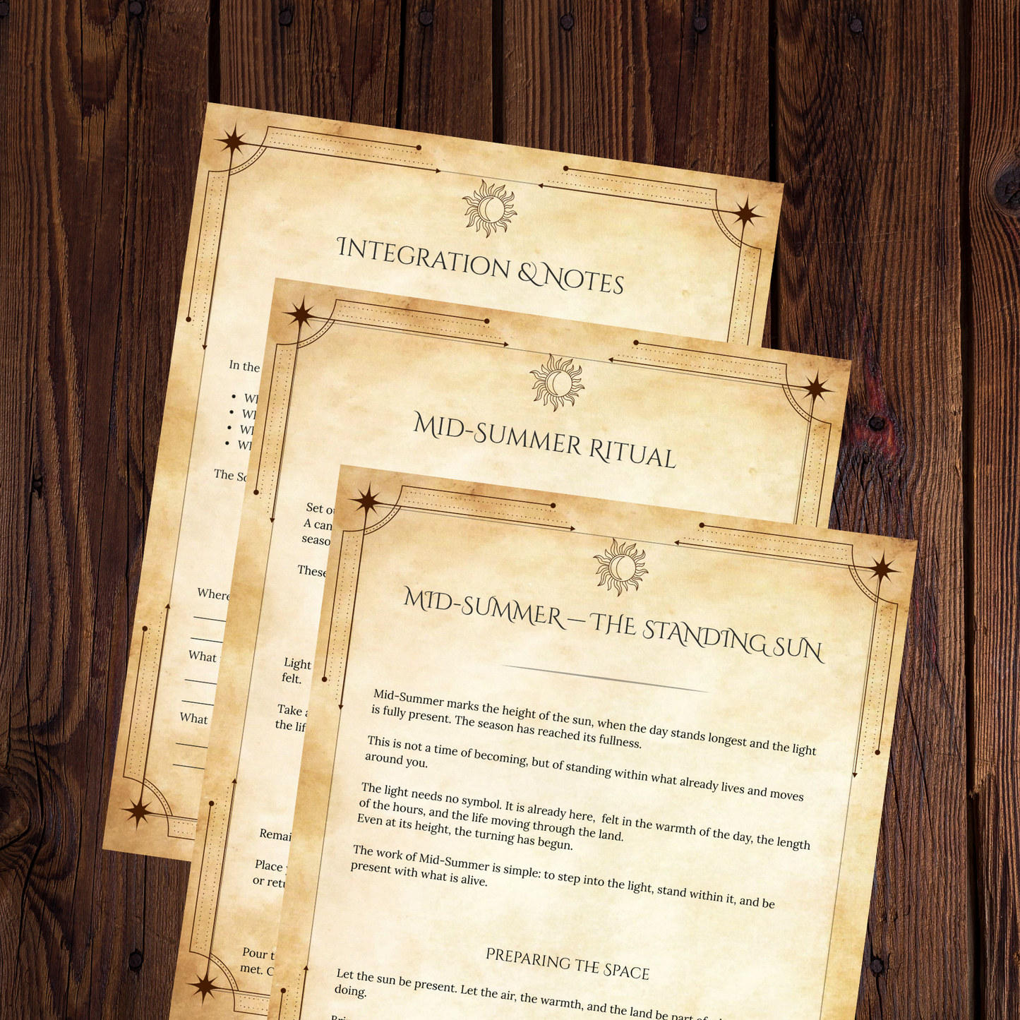 Mid-Summer Grimoire Pages