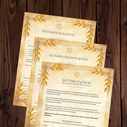 Autumn Equinox Grimoire Pages