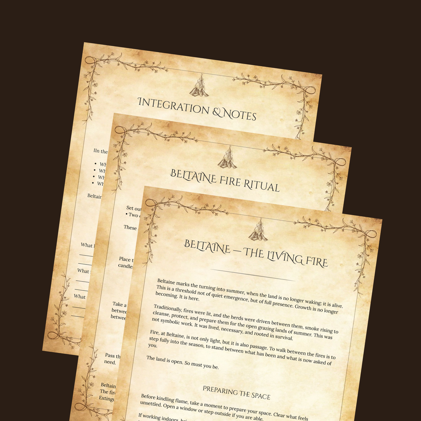 Beltaine Grimoire Pages