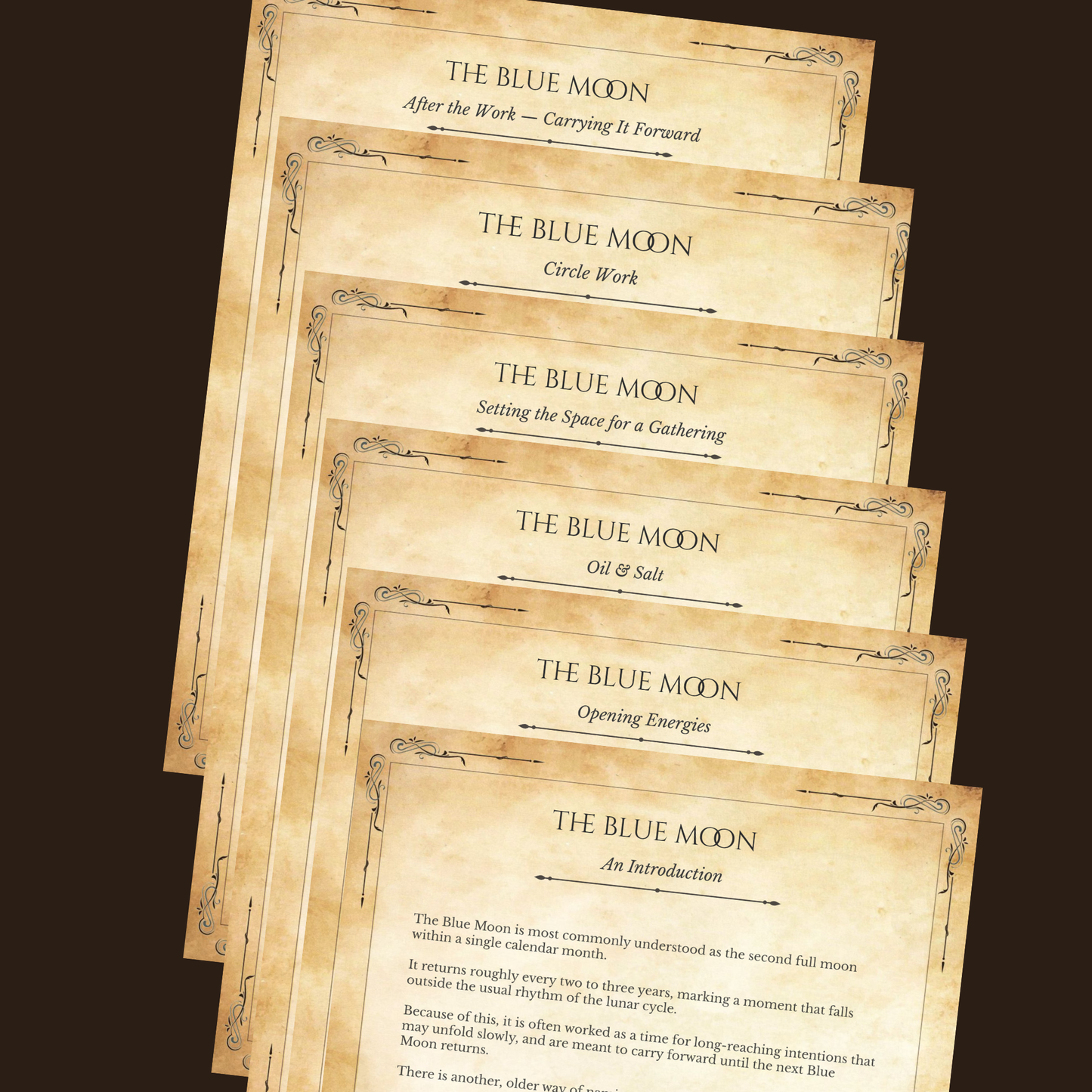 Blue Moon Grimoire Pages: A Complete Working