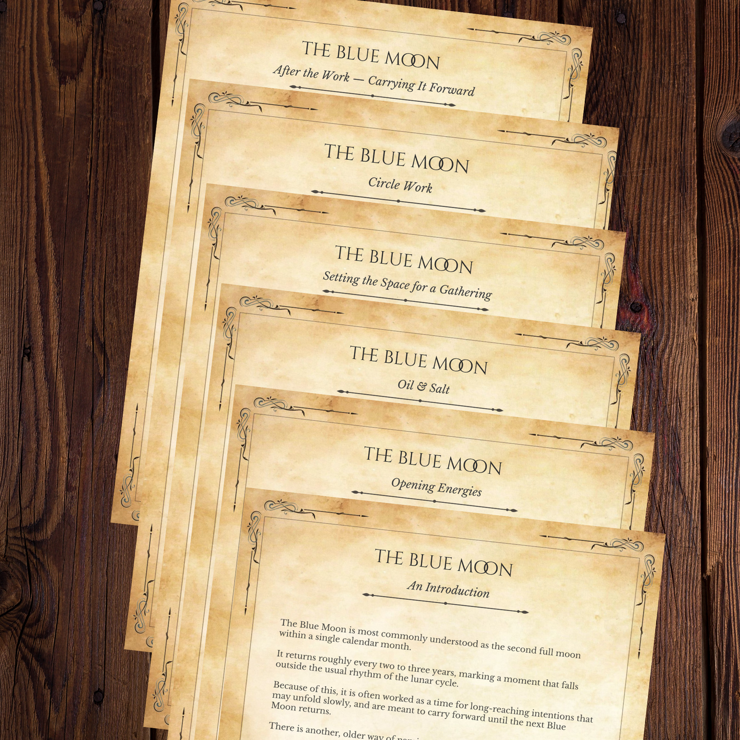 Blue Moon Grimoire Pages: A Complete Working