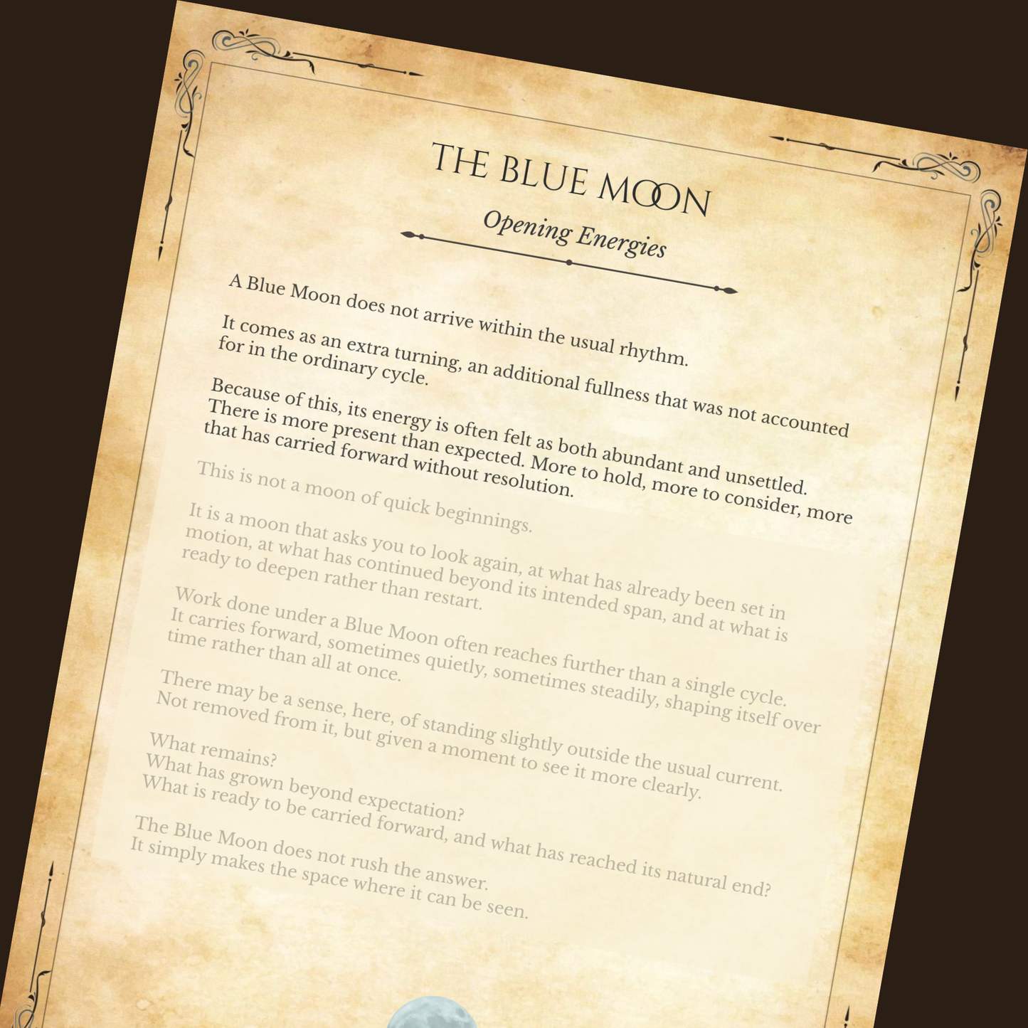 Blue Moon Grimoire Pages: A Complete Working