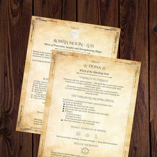 February Monthly Grimoire Pages