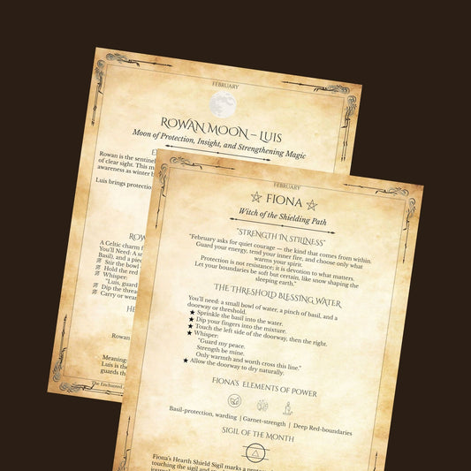 February Monthly Grimoire Pages