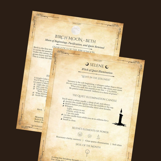 January Monthly Grimoire Pages