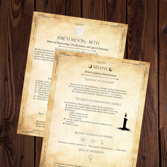 January Monthly Grimoire Pages