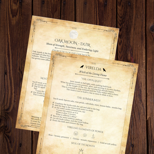 June Monthly Grimoire Pages