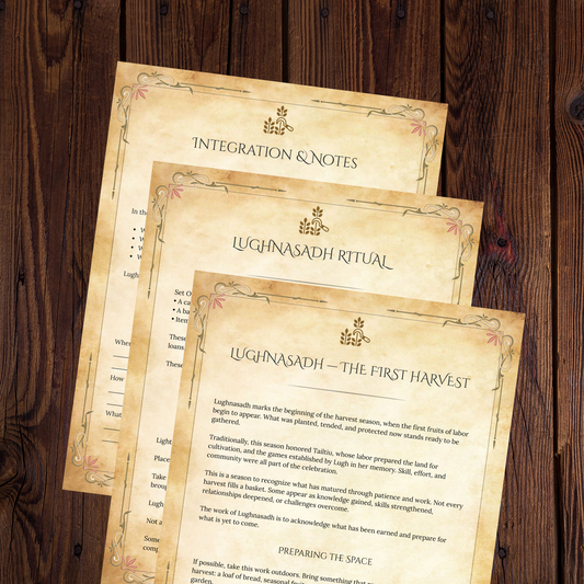 Lughnasadh Grimoire Pages