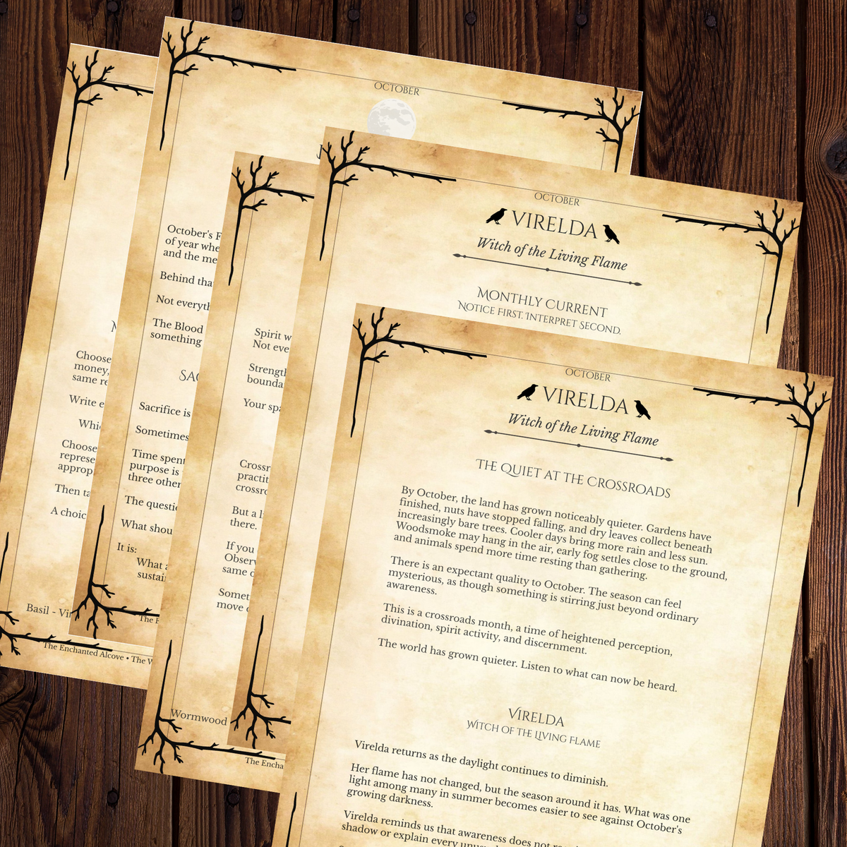 October Monthly Grimoire Pages