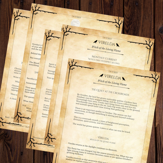 October Monthly Grimoire Pages