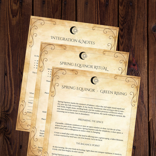Spring Equinox Grimoire Pages