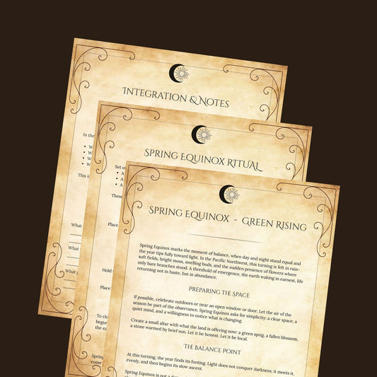 Spring Equinox Grimoire Pages