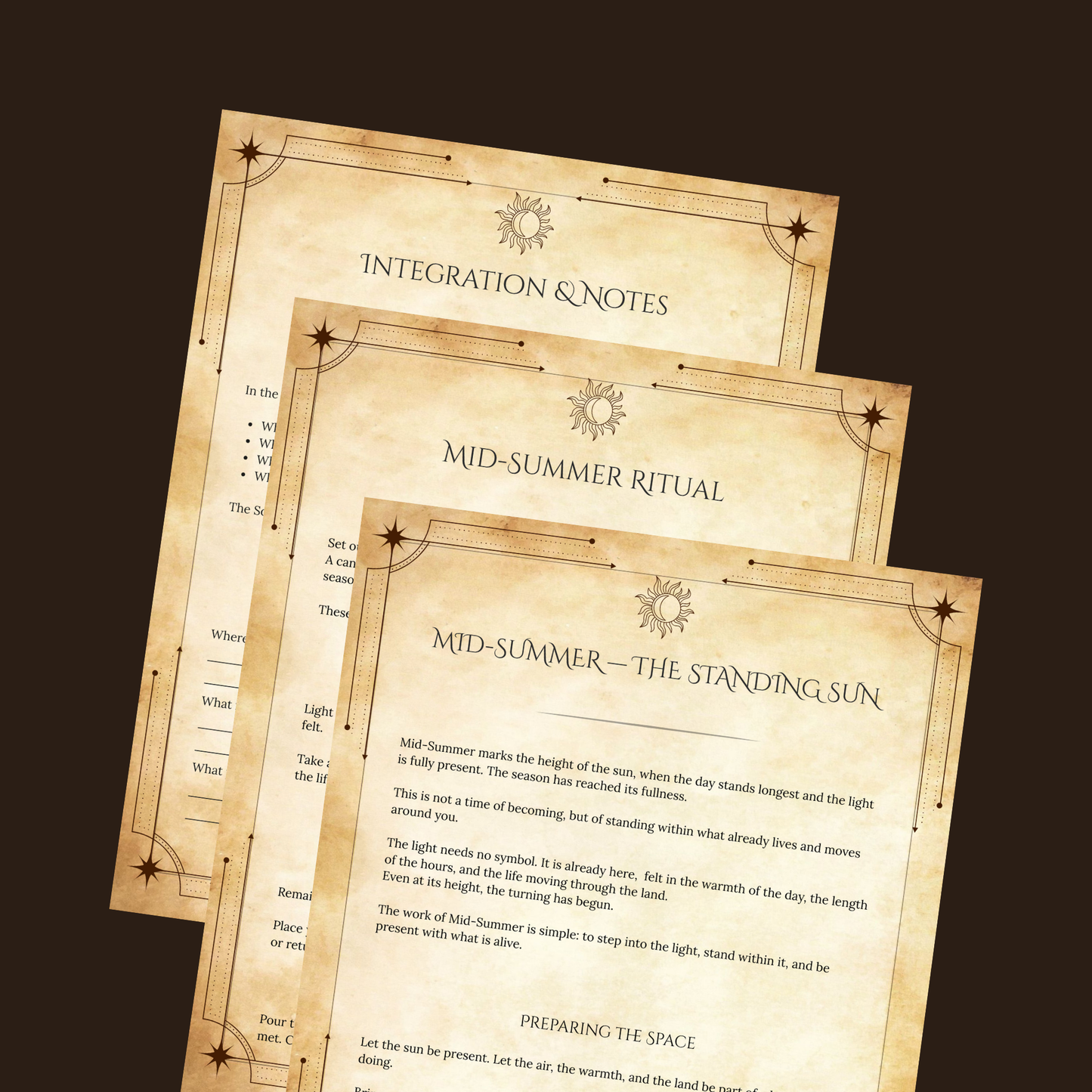 Mid-Summer Grimoire Pages