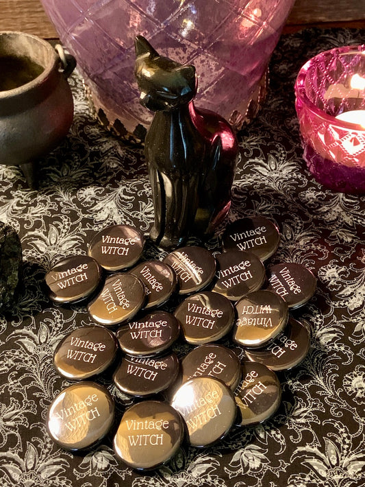 Vintage Witch Button